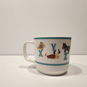 Oneida ABC Animals Porcelain Child Toddler Milk Cup Mug 3"Tall‎